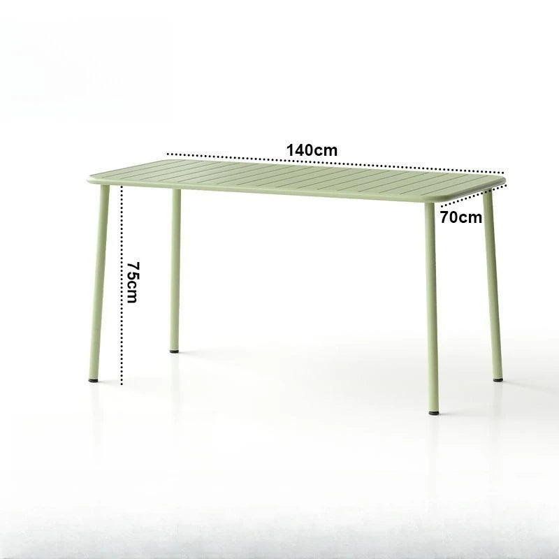 Waterproof Metal Dining Table for Outdoor and Indoor Use
