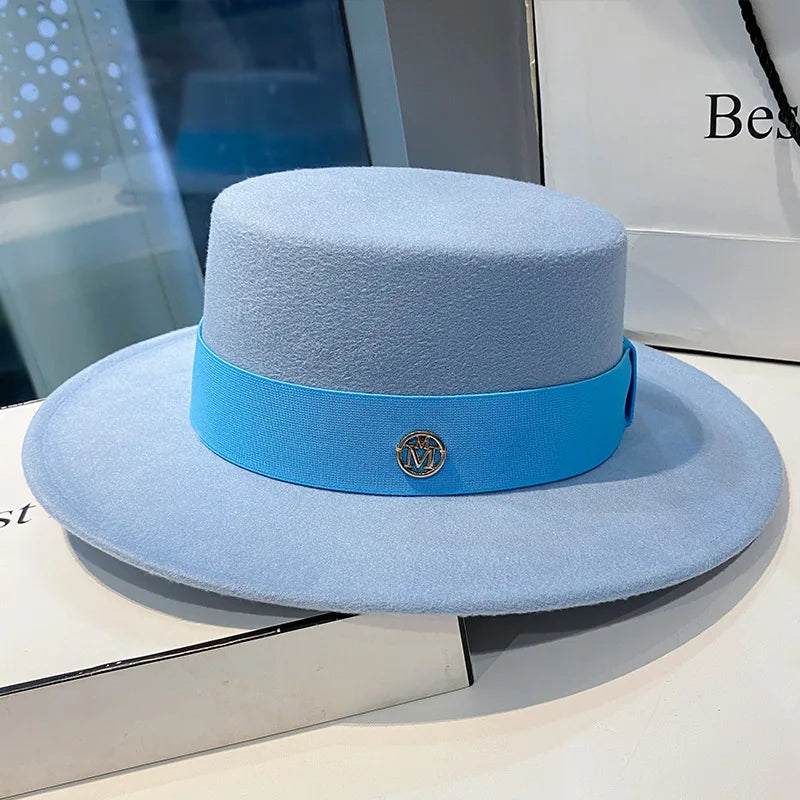 Elegant Women's Fedora Hat with Ribbon for Spring and Autumn