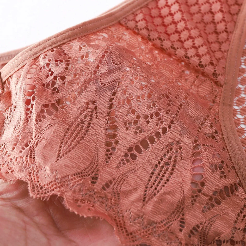 Lace Mesh Hook Briefs for Women Low Waist Seamless Underpants