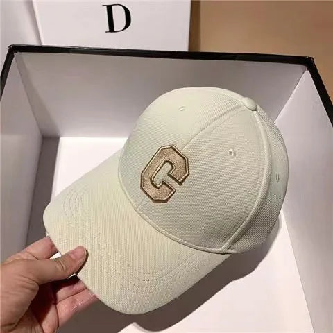 C Letter Embroidered Baseball Cap for Men and Women