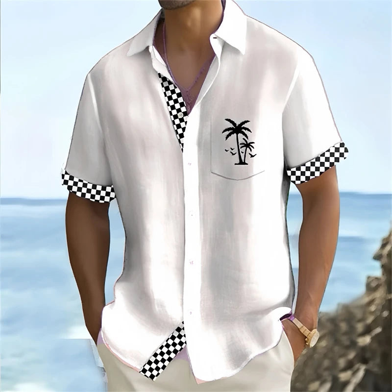 Men's Casual Hawaiian Shirt Short Sleeved 6XL Beach Wear