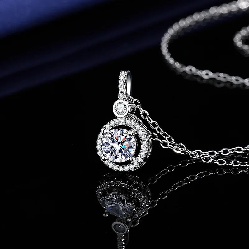 Sterling Silver Zircon Necklace for Women Wedding Jewelry