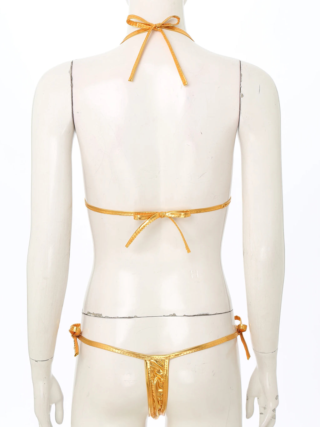 Metallic Shiny Brazilian Micro Bikini Set for Women