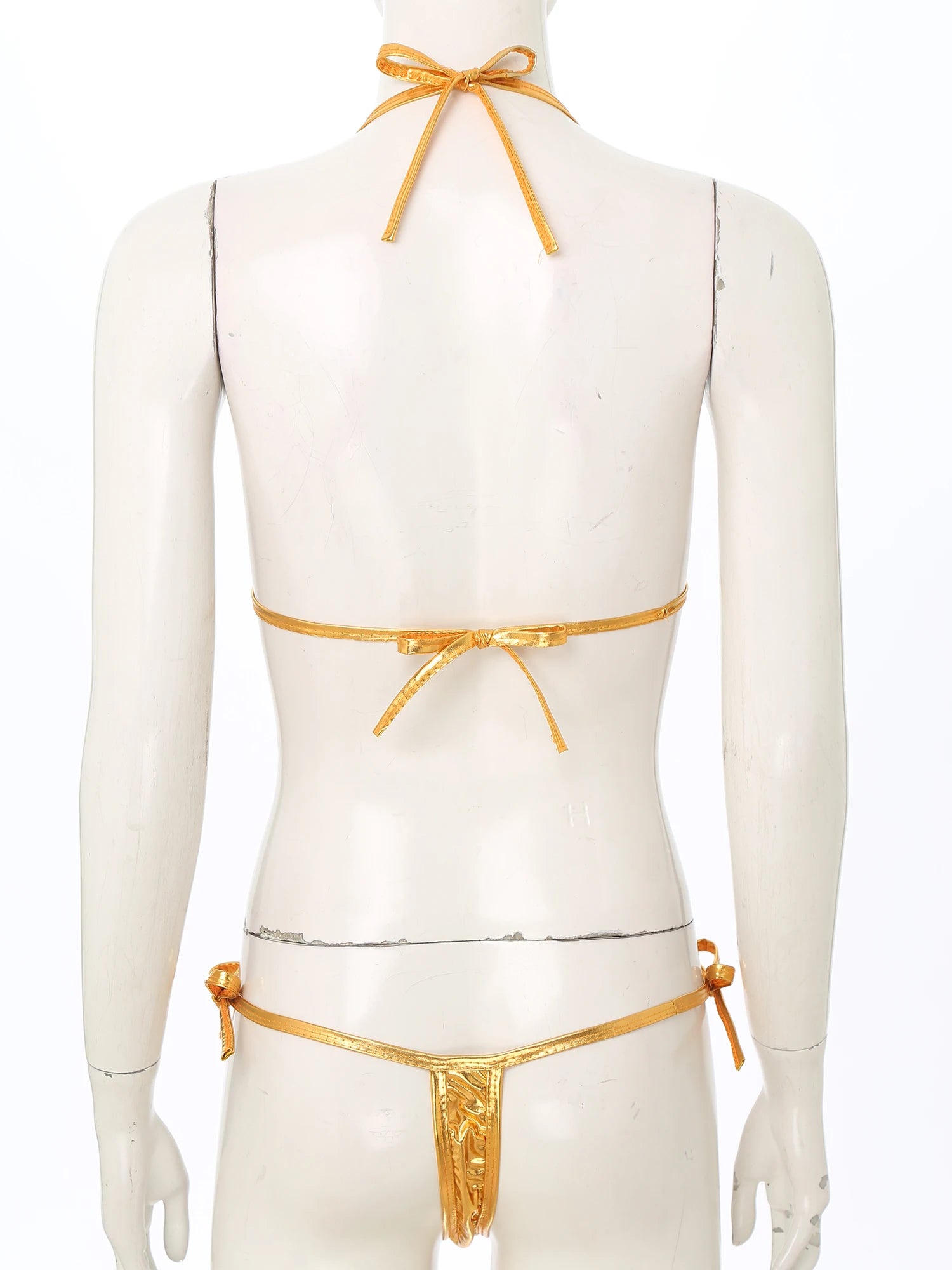 Metallic Shiny Brazilian Micro Bikini Set for Women