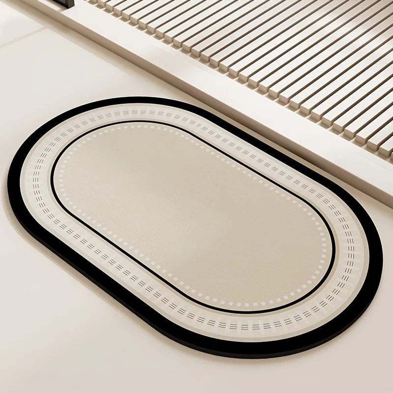 Diatom Mud Bathroom Floor Mat Set - Waterproof and Non-Slip