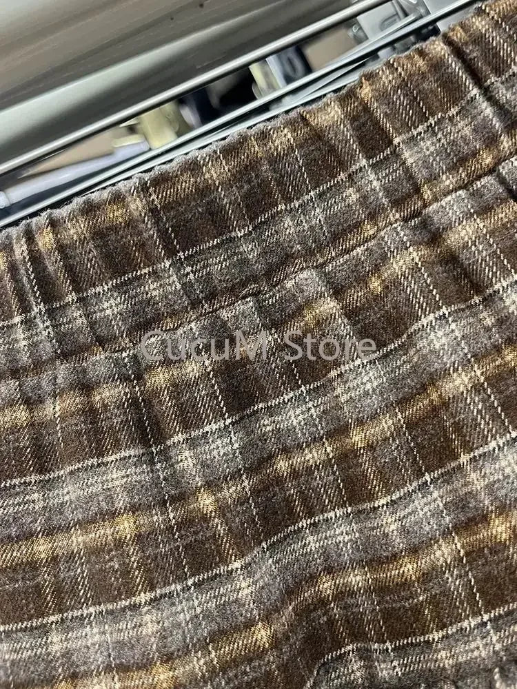 Japanese Y2k Ruffled Plaid Skirt for Women in Casual Style