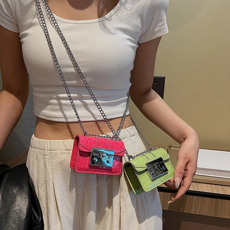 2024 Trend Women Mini Crossbody Chain Purse Handbag