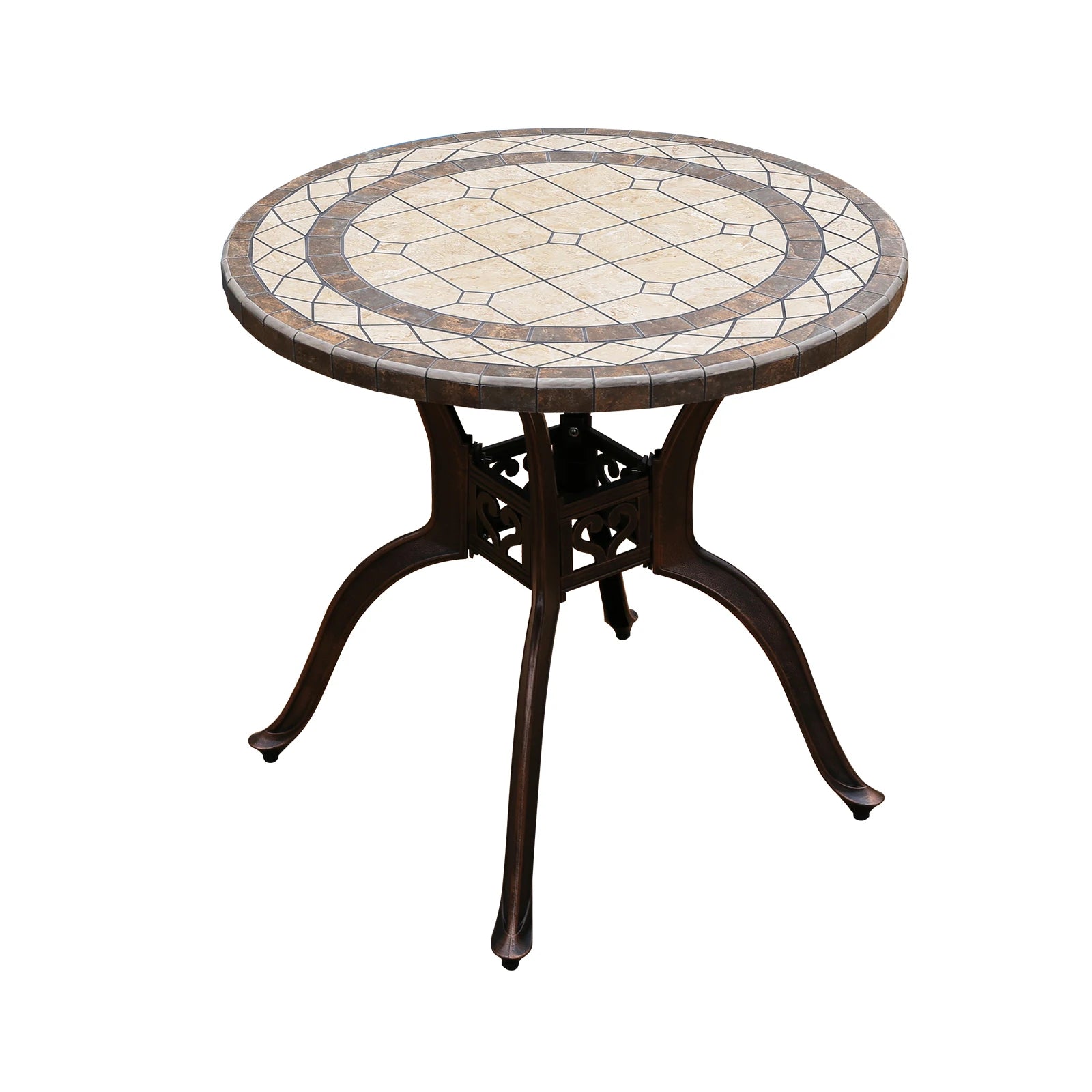 Aluminum Frame Round Bistro Table for Outdoor Dining