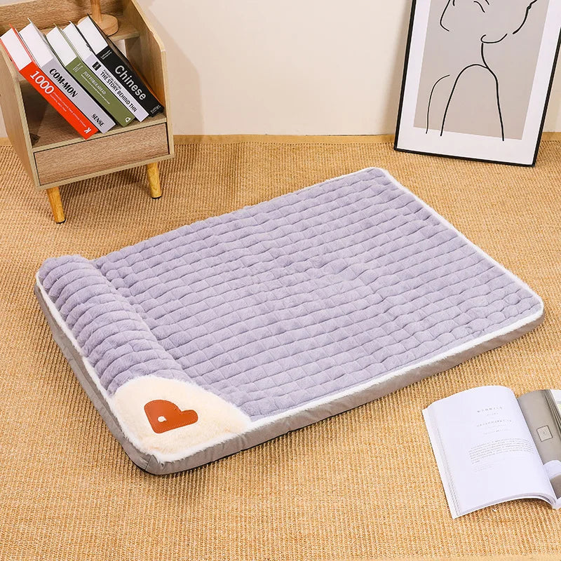 Modern Simplicity Pet Sleeping Pad in Plaid Corduroy