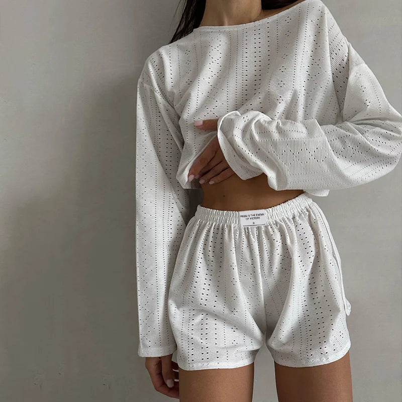 MALEY LifeStyle Spring Women's Pajama Set with Shorts