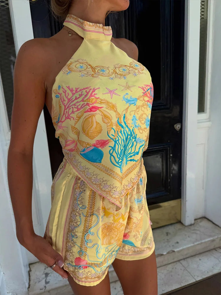 Slim Fit Printed Women Suits Sets in Pink and Blue