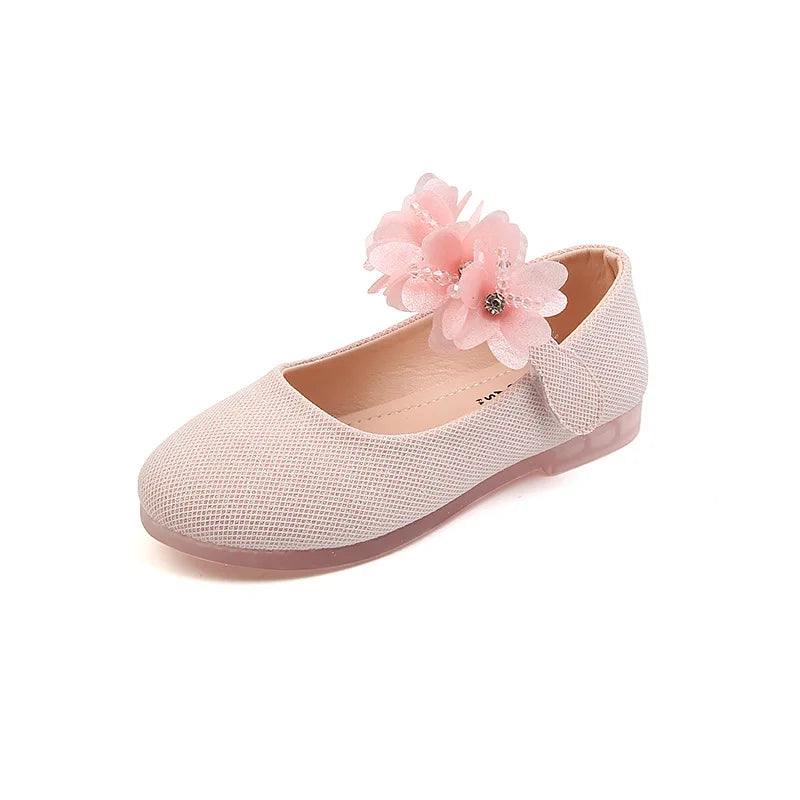 Kids Leather Princess Sandals for Wedding and Parties