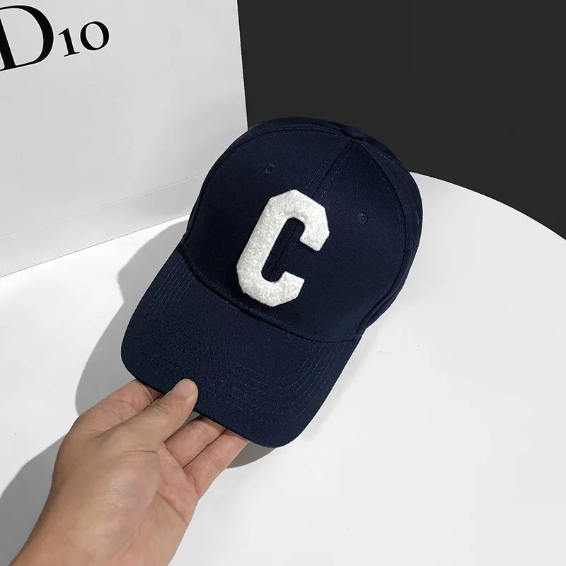 C Letter Embroidered Baseball Cap for Men and Women