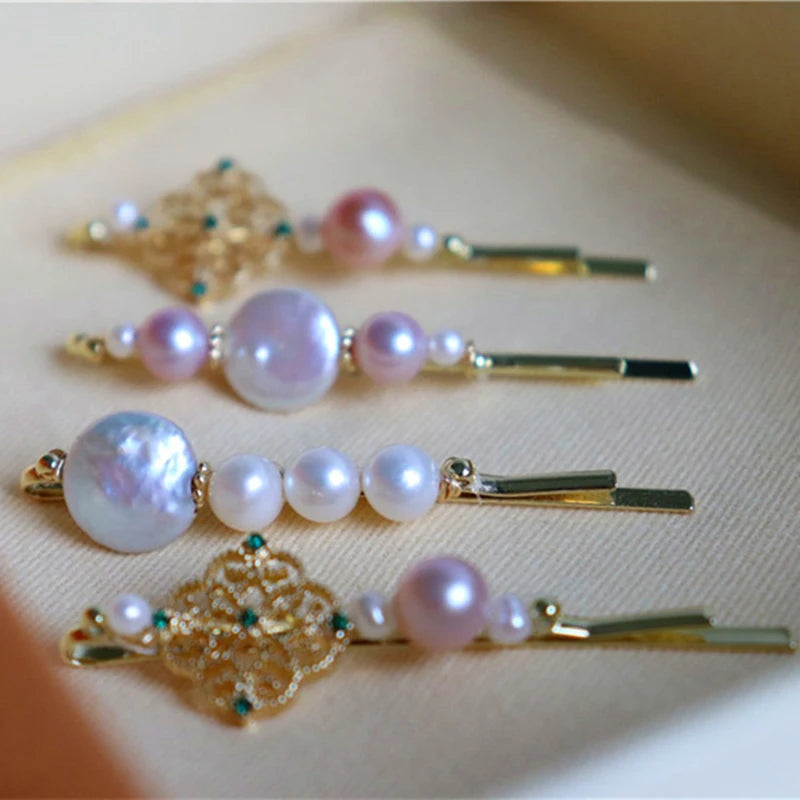 Elegant Freshwater Pearl Hairpins for Women Bridal Accessories