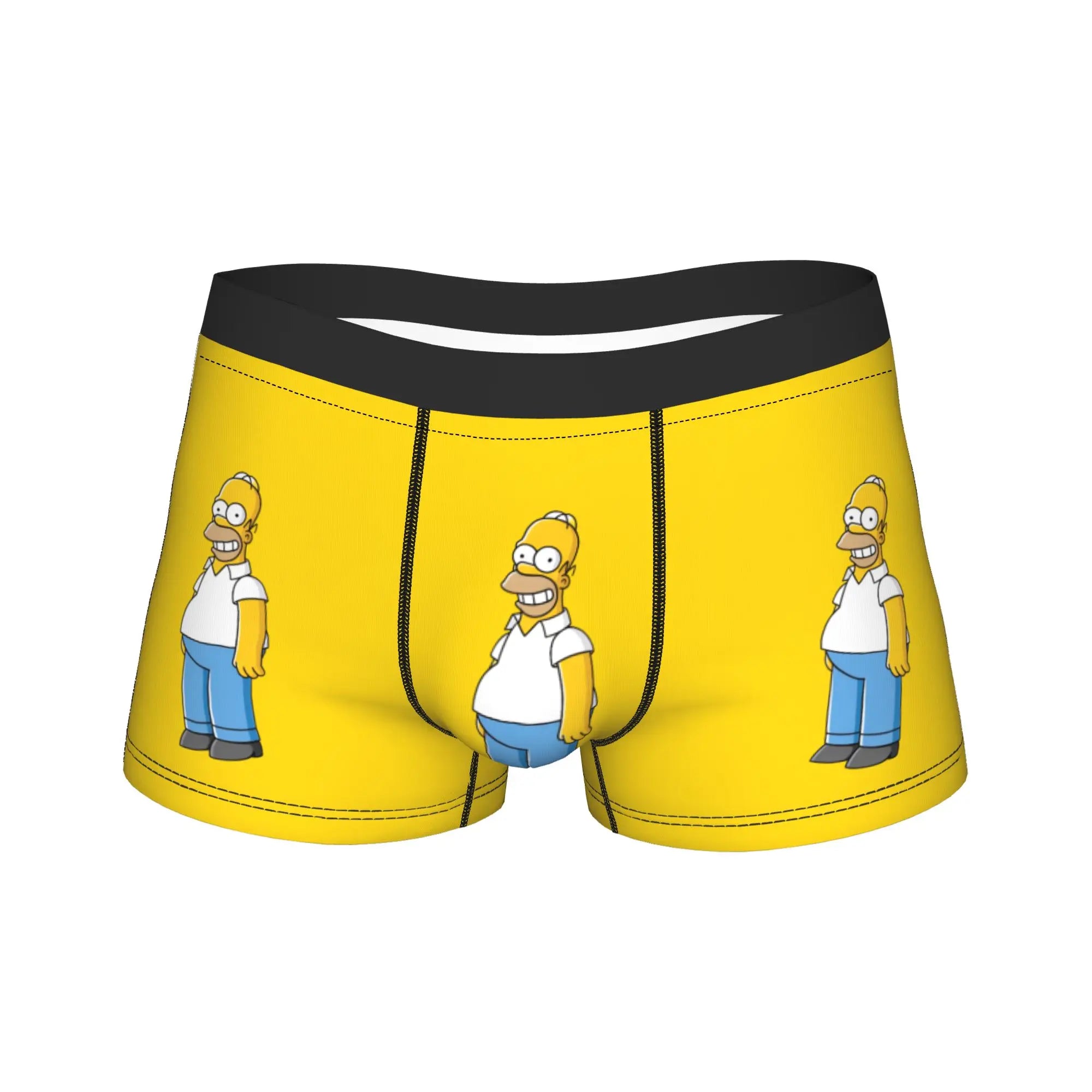 S-Simpsons Family Cartoon Characters Men's Boxer Shorts Plus Size