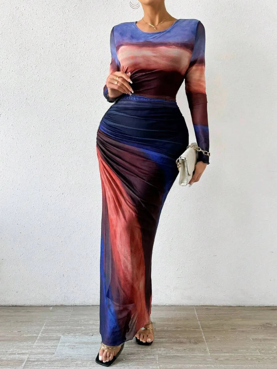 Women's Vintage Halter Maxi Dress in Polyester for Juniors