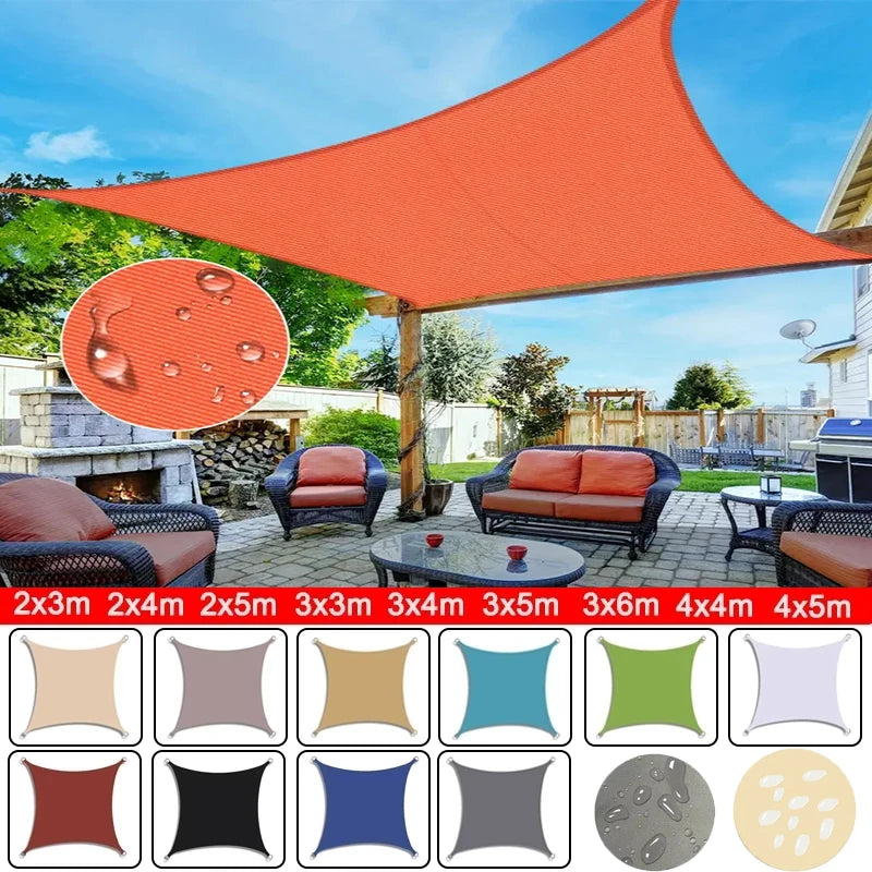 Waterproof Oxford Shade Sail for Outdoor Use, 5x4m