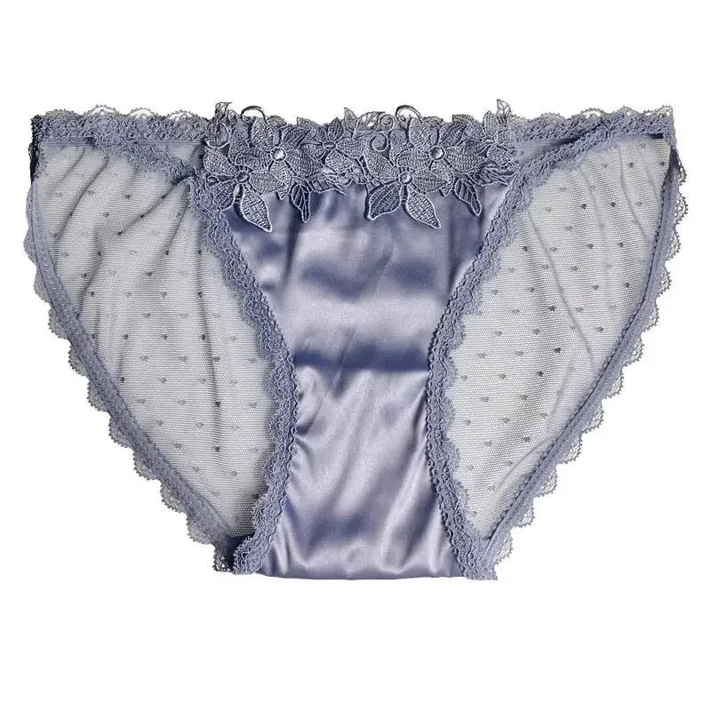 Women's Underwear Sexy Fashionable Satin Lace Thangka Embroidered Transparent Enticing Women's Underwear