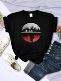 Summer Cartoon Print T-Shirt for Women by HAMPSON LANQE