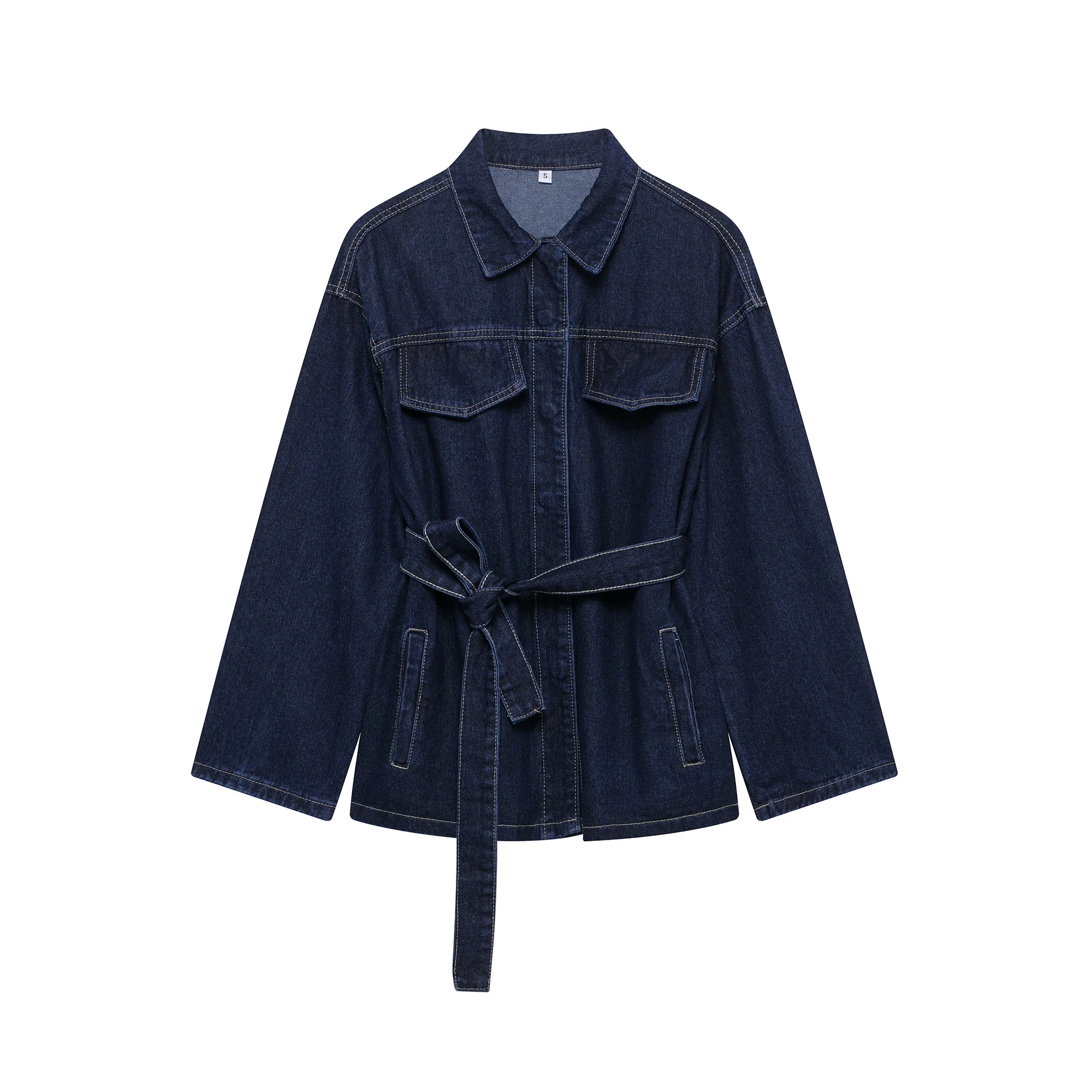 Women Fashion Denim Jacket and Zipper Jeans Set
