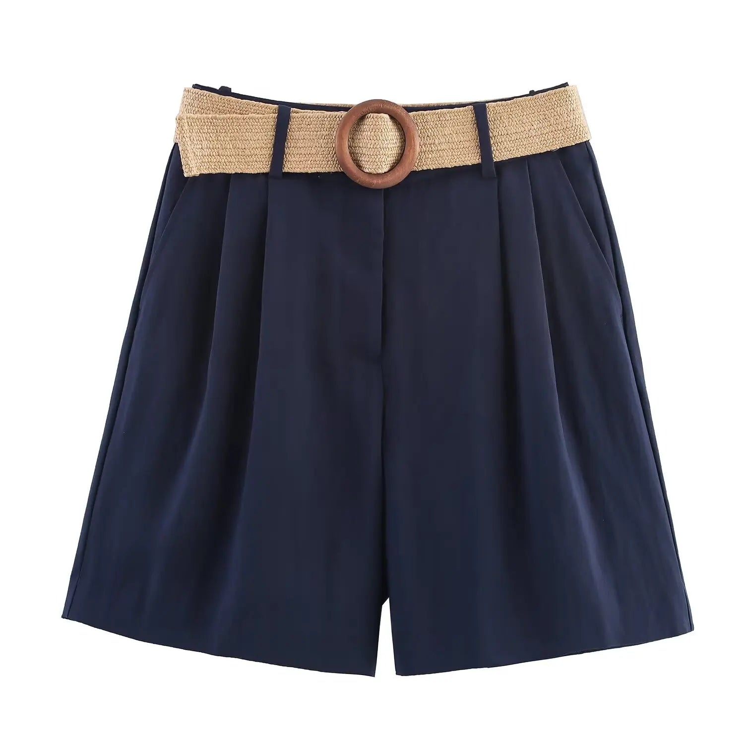 Y2K High Waist Baggy Shorts for Women with Belt