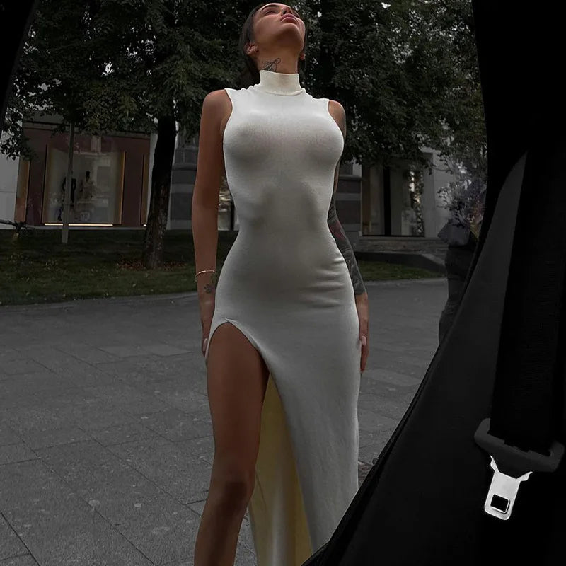 Y2k Sleeveless Bodycon Maxi Dress for Women by ZZSYKD