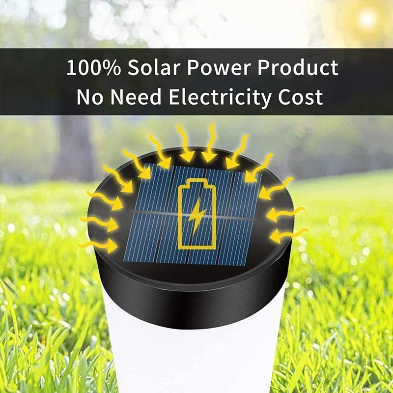 Solar Powered Garden Lights Contemporary Stainless Steel Design