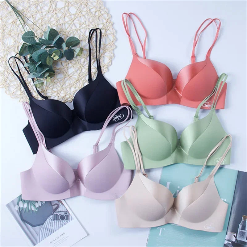 Comfortable Seamless Push Up Bra Set for Women 2024