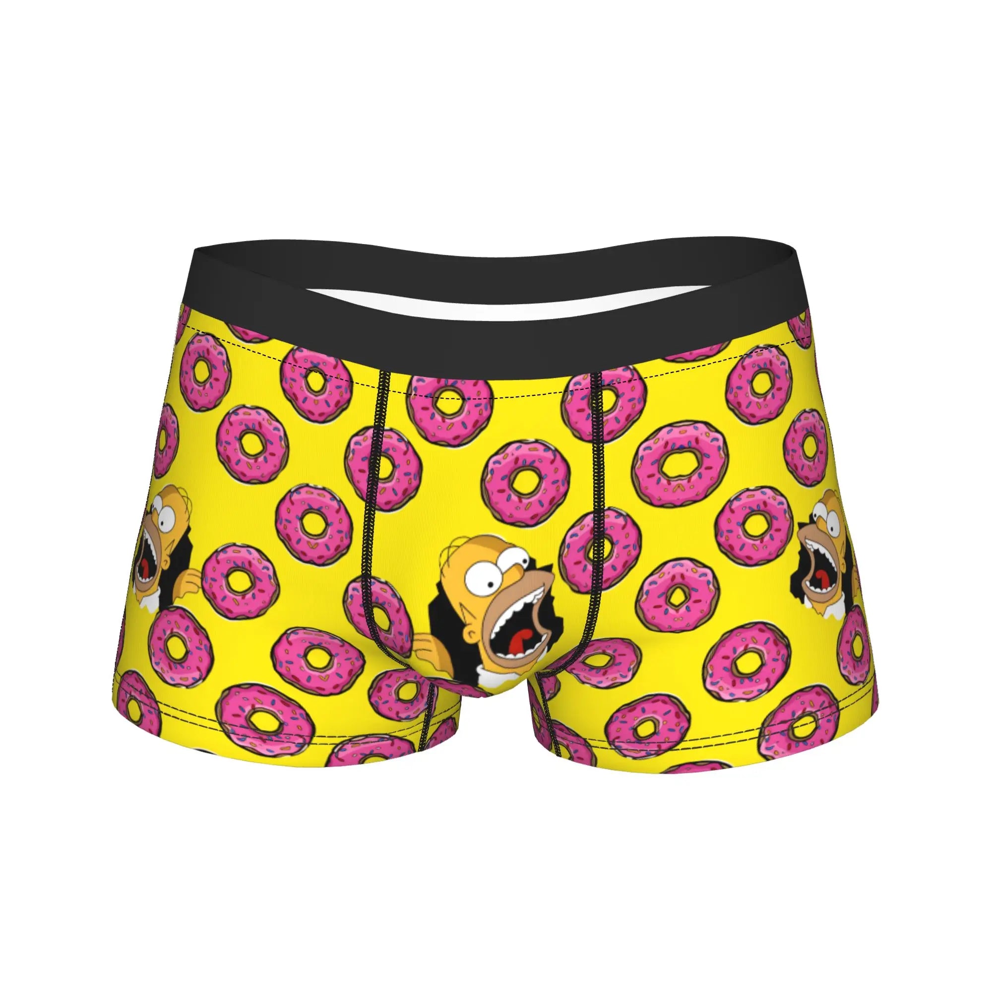 S-Simpsons Family Cartoon Characters Men's Boxer Shorts Plus Size