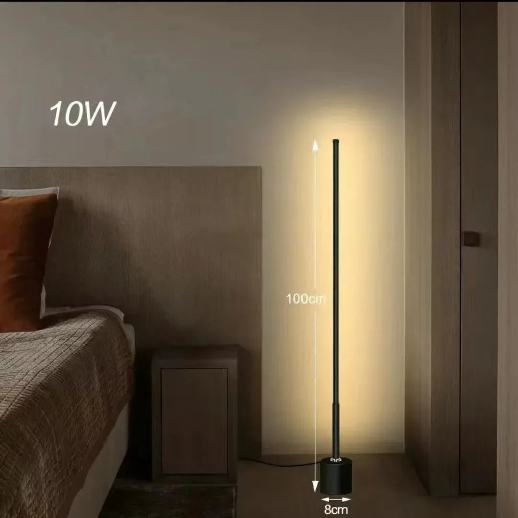 Dimmable LED Corner Floor Lamp with Remote Control for Study