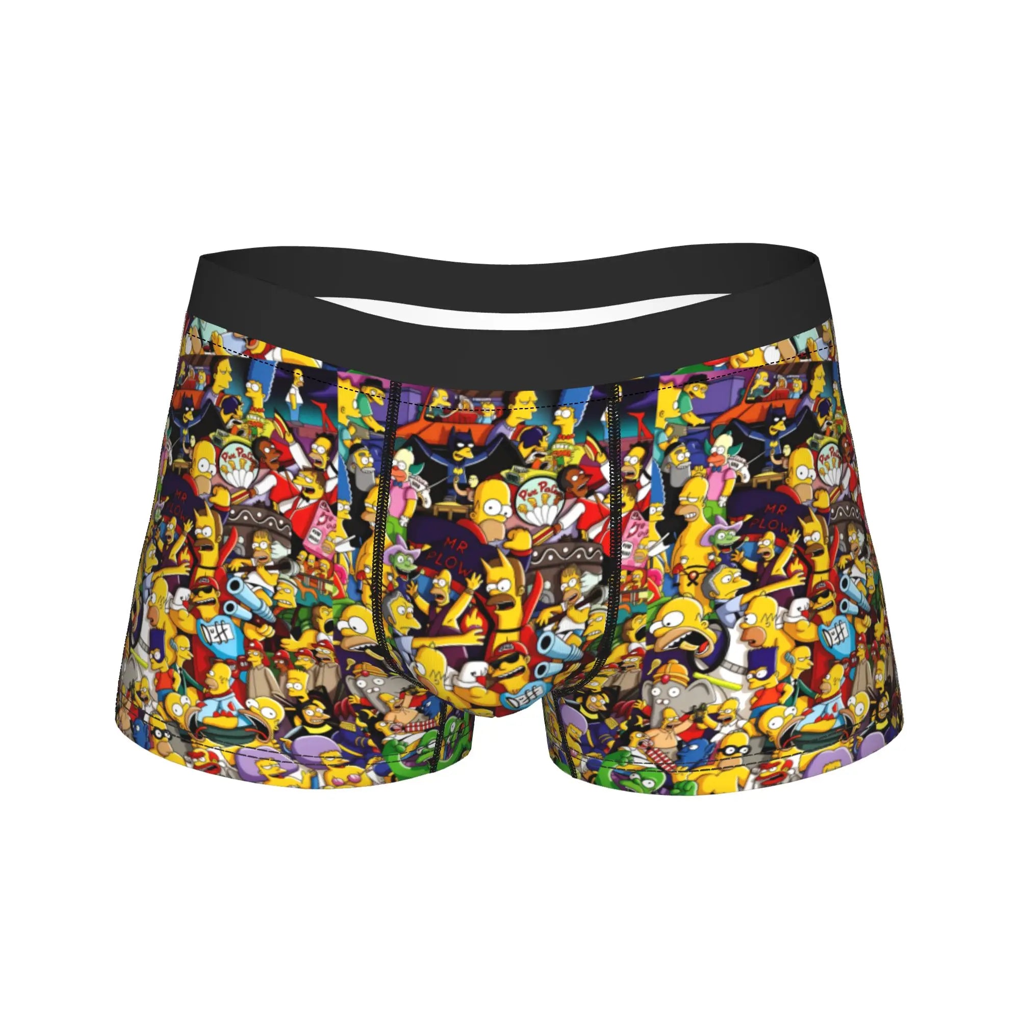 S-Simpsons Family Cartoon Characters Men's Boxer Shorts Plus Size
