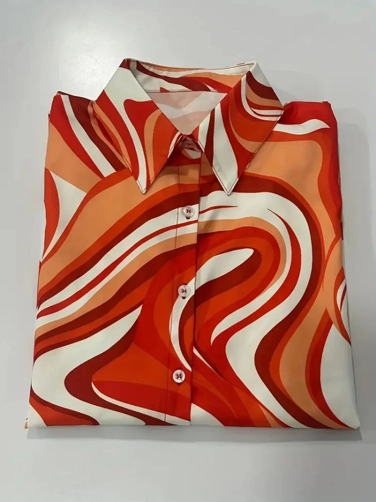 Women's Floral Printed Office Shirt for Autumn 2024