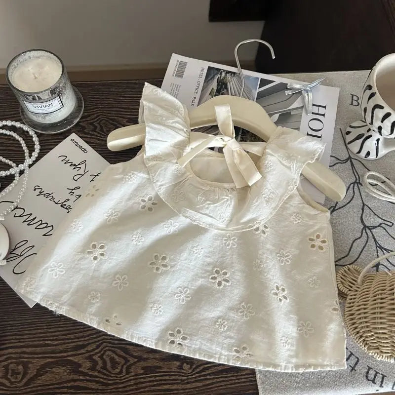 Girls' Stylish Tank Top and Cowboy Shorts Summer Set