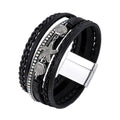 Multi-Layer Bohemian Faux Leather Braided Bracelet for Women