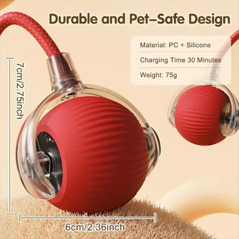 Durable Rubber Teaser Ball for Dogs and Cats Self-Entertainment