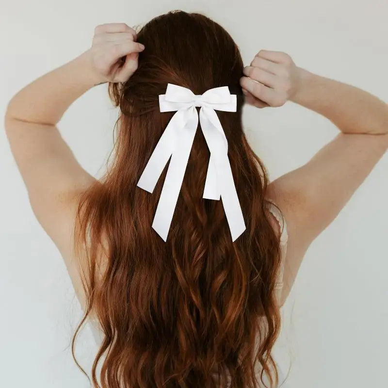 Bow Hairpin Hair Accessory for Girls in Solid Colors