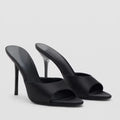 Women's Sandals Summer New Women's Shoes Shallow Satin Open Toe High Heel Thin Strap Women's Shoes 35-42