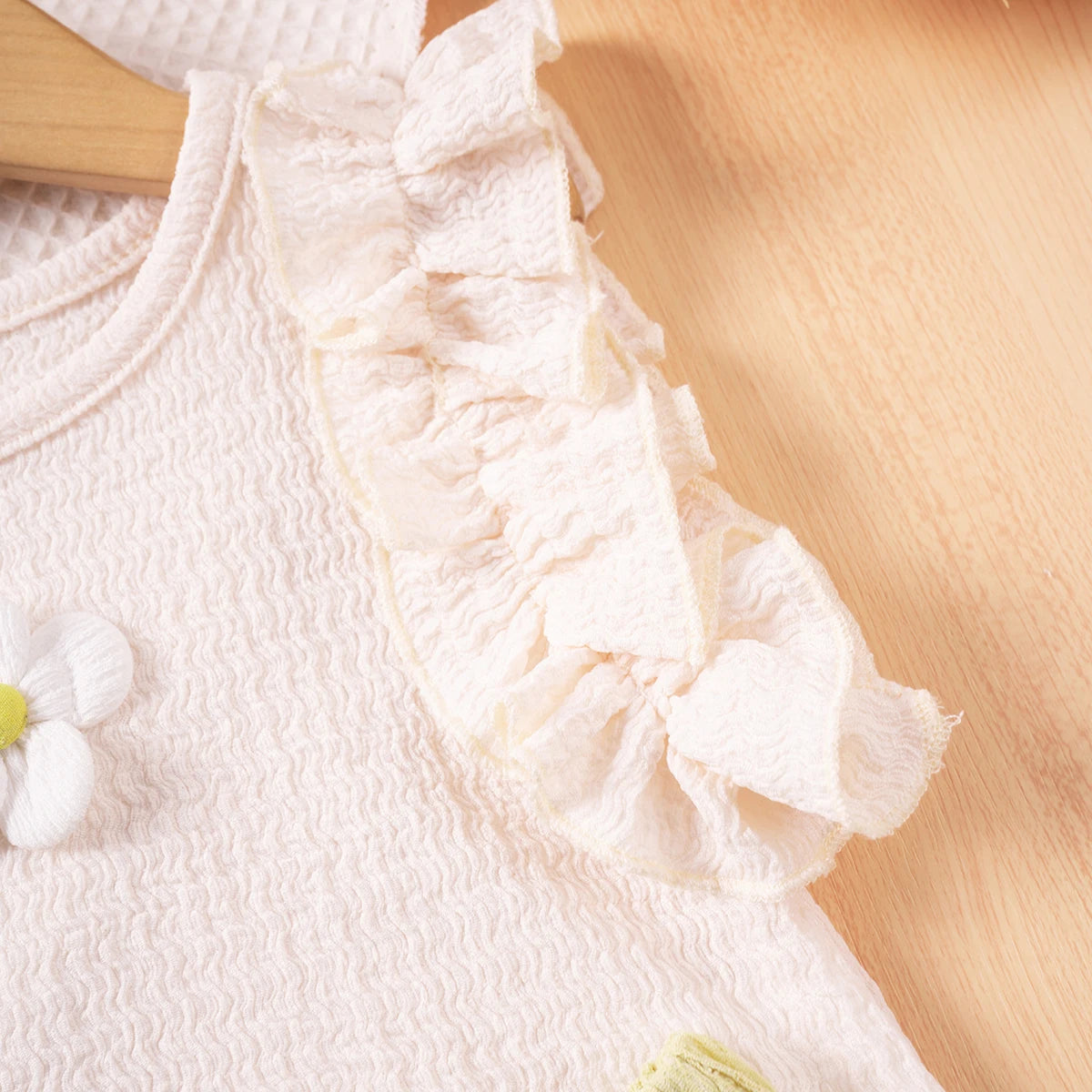 Girls' Summer Floral Set with Bow Pants for Ages 3-8