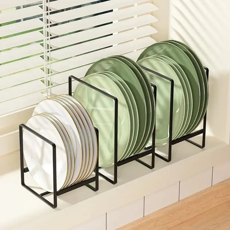Metal Dish Storage Rack for Kitchen Countertop Organization