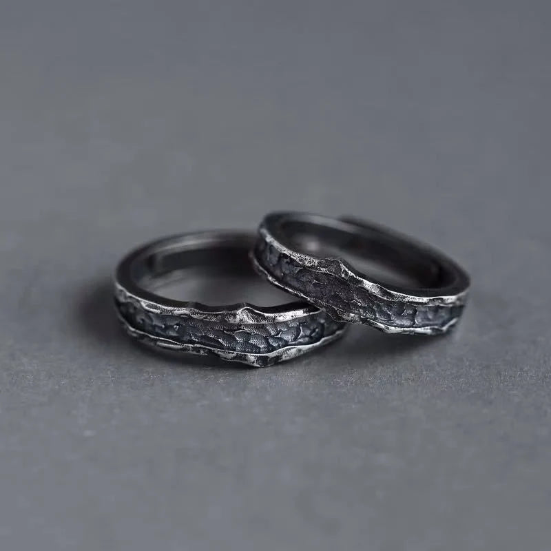 New Ring Male Couple Ring Handmade Retro Simple Men's and Women's Rings