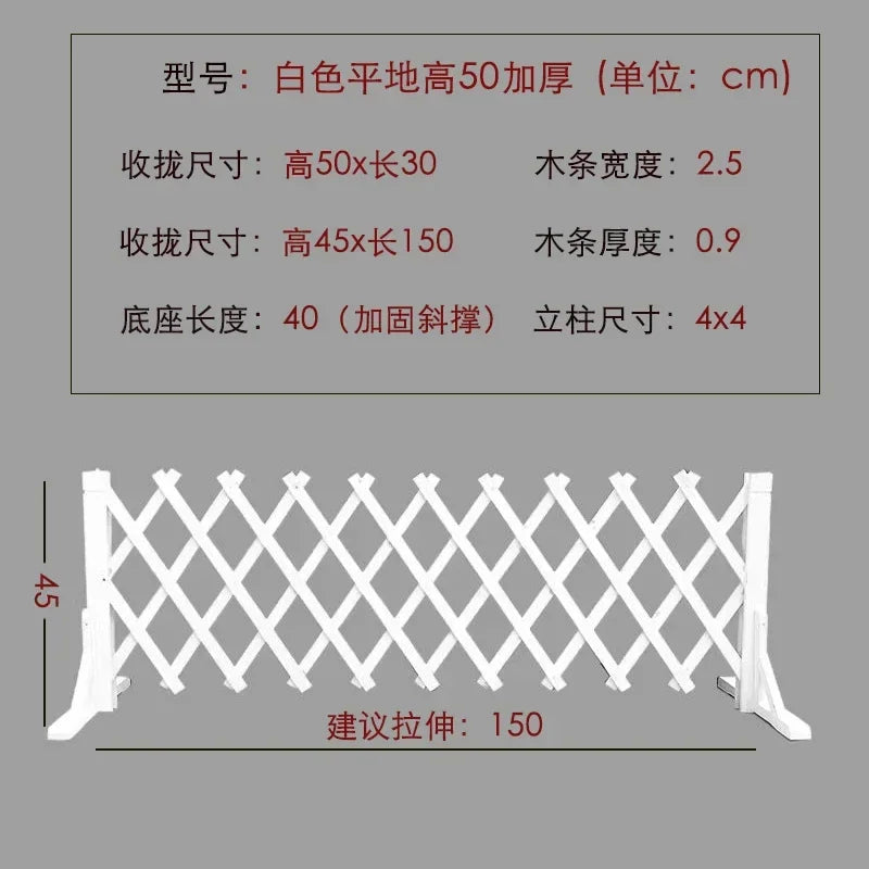Expandable Spruce Wood Fence Indoor Outdoor Pet Barrier Garden Divider