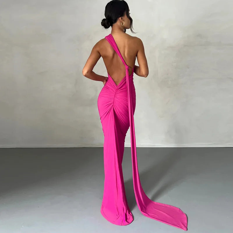 Elegant Backless Maxi Dress for Women by SINOSENSE