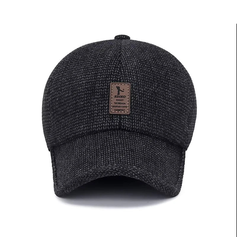 Men's Warm Baseball Cap with Earmuffs for Cold Weather