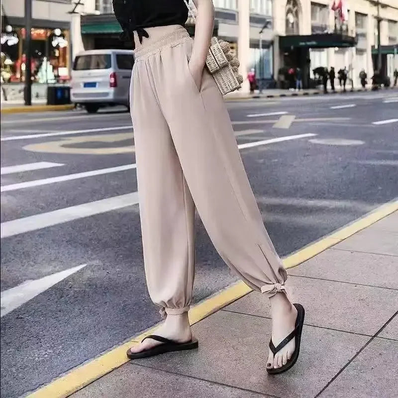High Waist Harem Pants for Women in Ankle-Length Style