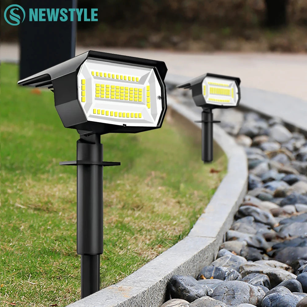 72 LED Solar Landscape Spotlights with IP65 Waterproof Design