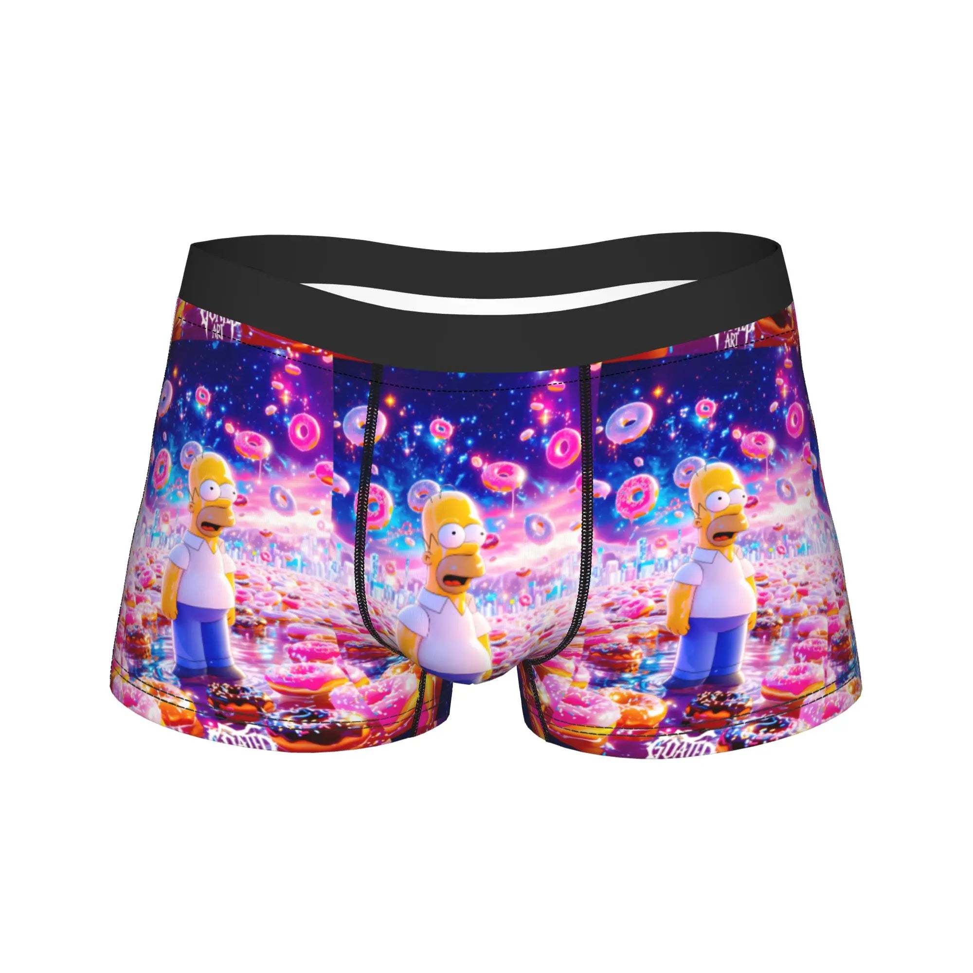 S-Simpsons Family Cartoon Characters Men's Boxer Shorts Plus Size