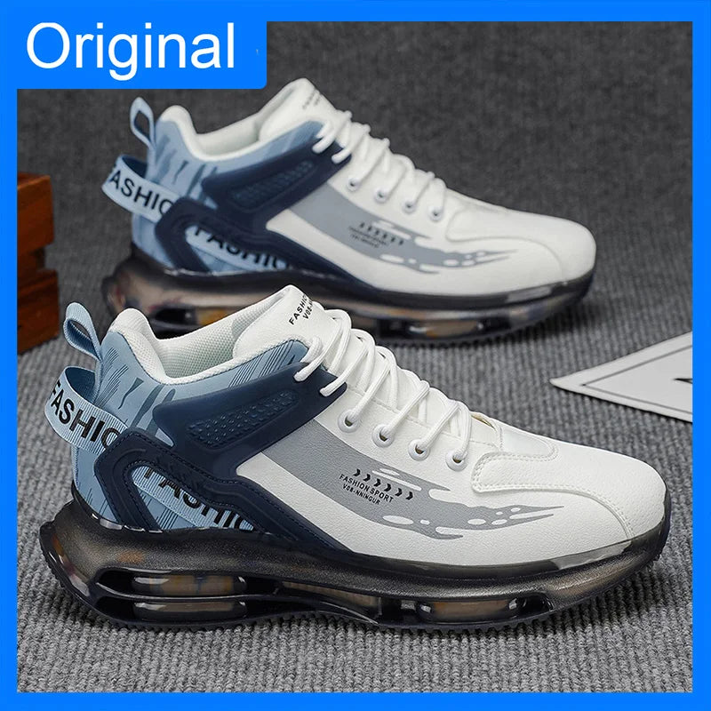 Men's Breathable Leather Sports Shoes for Outdoor Activities