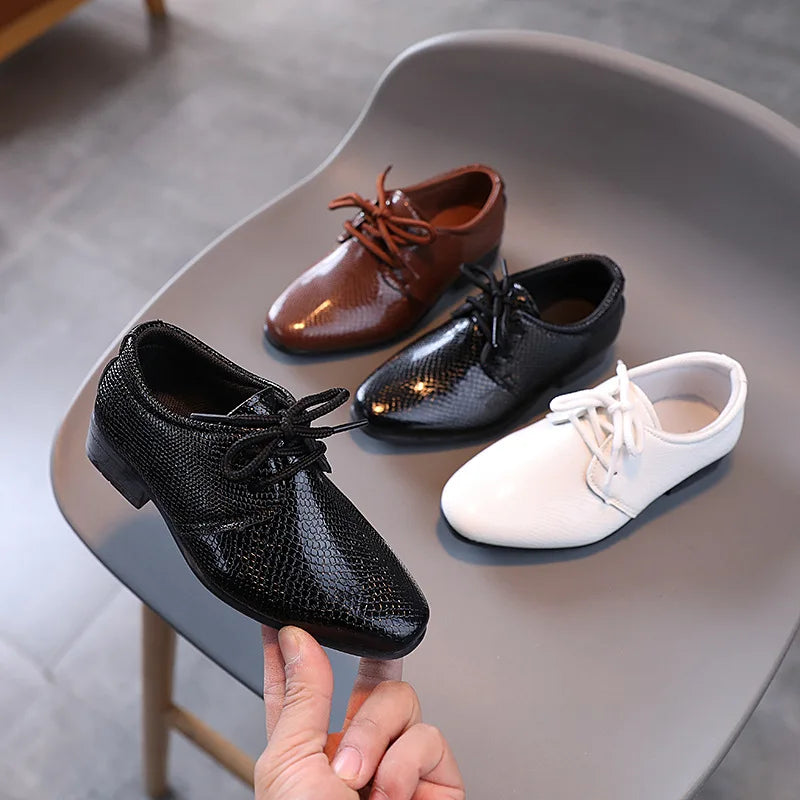 Boys Leather Fashion Shoes for Spring and Autumn Wear