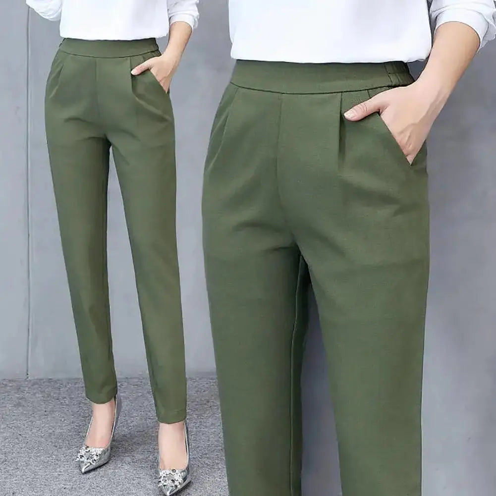 High Waist Polyester Suit Pants for Women by MALEY LifeStyle