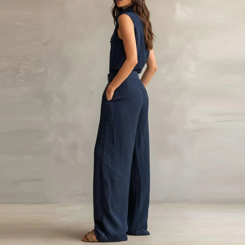 Chic Vintage Lapel Two-Piece Workwear Set for Women